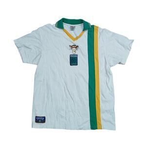 Vintage The Disney Store Tigger Polo Shirt Embroidered Large White Green Yellow